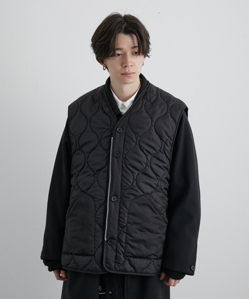 JUNRED（ジュンレッド）の「リバーシブルレイヤードルーズベスト（ベスト・メンズ・ブラック/グリーン・M/L）」の11枚目の写真