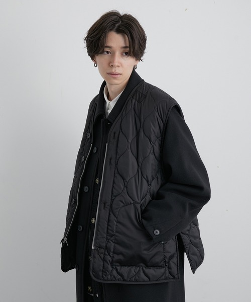 JUNRED（ジュンレッド）の「リバーシブルレイヤードルーズベスト（ベスト・メンズ・ブラック/グリーン・M/L）」の3枚目の写真