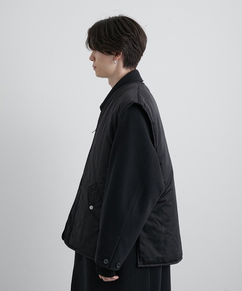 JUNRED（ジュンレッド）の「リバーシブルレイヤードルーズベスト（ベスト・メンズ・ブラック/グリーン・M/L）」の19枚目の写真