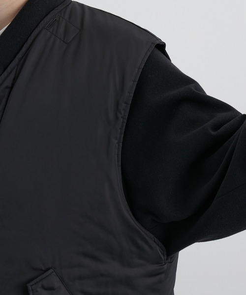 JUNRED（ジュンレッド）の「リバーシブルレイヤードルーズベスト（ベスト・メンズ・ブラック/グリーン・M/L）」の4枚目の写真