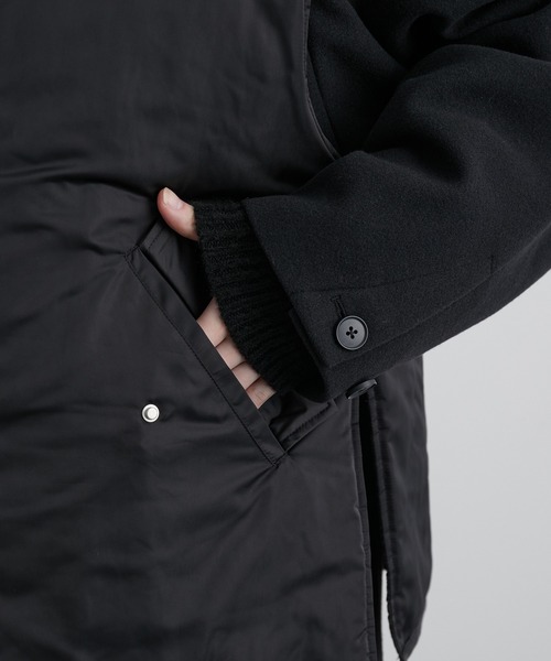 JUNRED（ジュンレッド）の「リバーシブルレイヤードルーズベスト（ベスト・メンズ・ブラック/グリーン・M/L）」の10枚目の写真