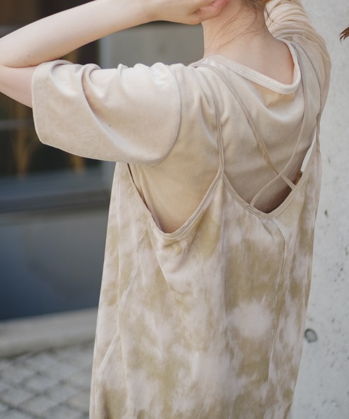 Kastane（カスタネ）の「ベロアTee（Tシャツ/カットソー・レディース・アイボリー/サックスブルー/ピンク・FREE）」の12枚目の写真