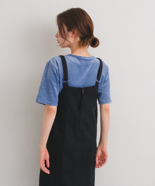 Kastane（カスタネ）の「ベロアTee（Tシャツ/カットソー・レディース・アイボリー/サックスブルー/ピンク・FREE）」の9枚目の写真