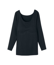 GUNZE(グンゼ)のKIREILABO/キレイラボ 縫い目がなくてチクチクしにくい パッド付8分袖インナー オーガニックコットン(インナーウェア/肌着)