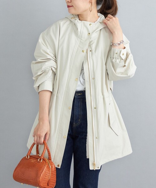 SHIPS ライナー付き撥水加工マウンテンパーカー　アイボリー　サイズ36 手洗い可能〉ライナー付き撥水加工マウンテンパーカー◇｜シップスの