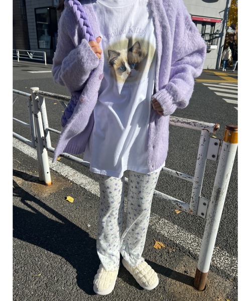 WC（ダブル シー）の「モヘアタッチビッグカーディガン（カーディガン/ボレロ・レディース・ブラック/パープル/ピンク/イエロー/オレンジ/グリーン・FREE）」の18枚目の写真