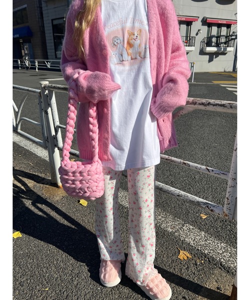 WC（ダブル シー）の「モヘアタッチビッグカーディガン（カーディガン/ボレロ・レディース・ブラック/パープル/ピンク/イエロー/オレンジ/グリーン・FREE）」の15枚目の写真