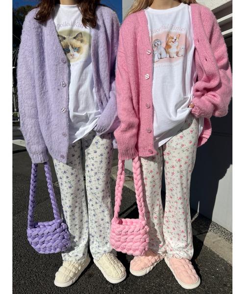 WC（ダブル シー）の「モヘアタッチビッグカーディガン（カーディガン/ボレロ・レディース・ブラック/パープル/ピンク/イエロー/オレンジ/グリーン・FREE）」の16枚目の写真