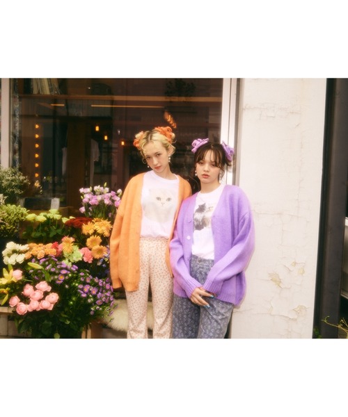 WC（ダブル シー）の「モヘアタッチビッグカーディガン（カーディガン/ボレロ・レディース・ブラック/パープル/ピンク/イエロー/オレンジ/グリーン・FREE）」の21枚目の写真