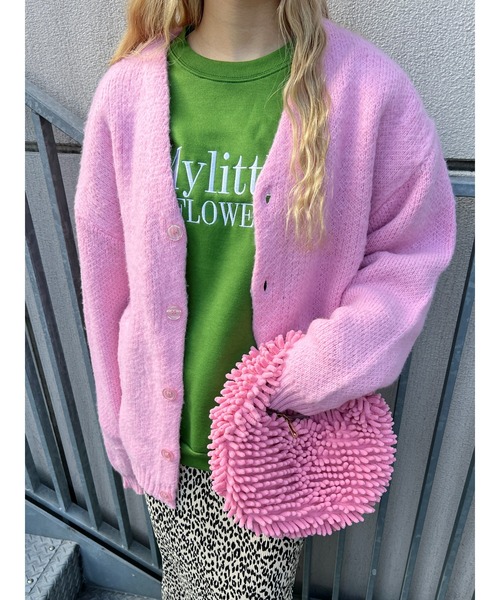WC（ダブル シー）の「モヘアタッチビッグカーディガン（カーディガン/ボレロ・レディース・ブラック/パープル/ピンク/イエロー/オレンジ/グリーン・FREE）」の20枚目の写真