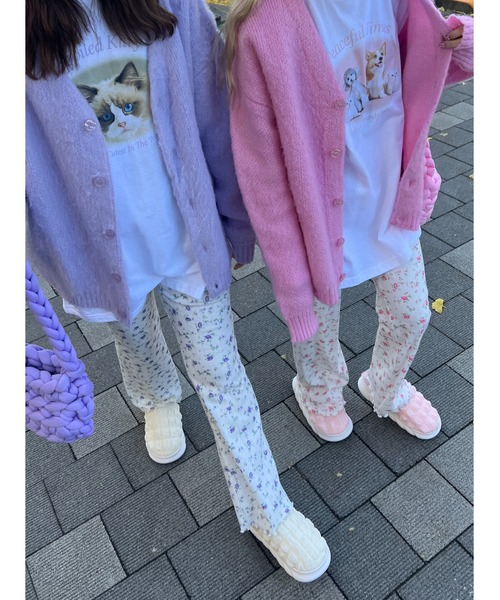 WC（ダブル シー）の「モヘアタッチビッグカーディガン（カーディガン/ボレロ・レディース・ブラック/パープル/ピンク/イエロー/オレンジ/グリーン・FREE）」の7枚目の写真