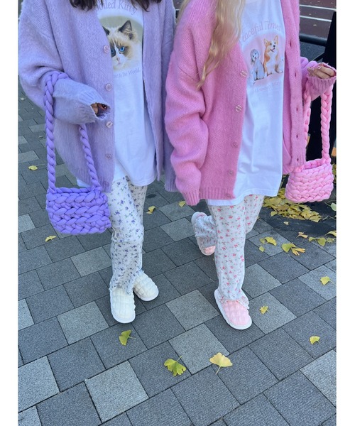 WC（ダブル シー）の「モヘアタッチビッグカーディガン（カーディガン/ボレロ・レディース・ブラック/パープル/ピンク/イエロー/オレンジ/グリーン・FREE）」の8枚目の写真