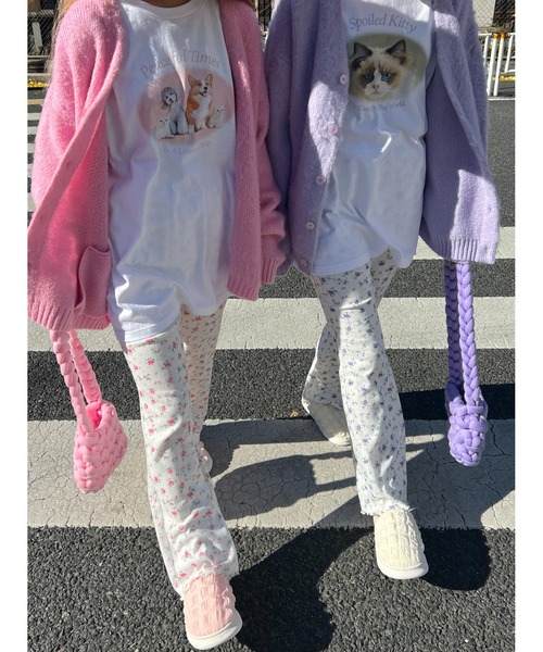 WC（ダブル シー）の「モヘアタッチビッグカーディガン（カーディガン/ボレロ・レディース・ブラック/パープル/ピンク/イエロー/オレンジ/グリーン・FREE）」の11枚目の写真