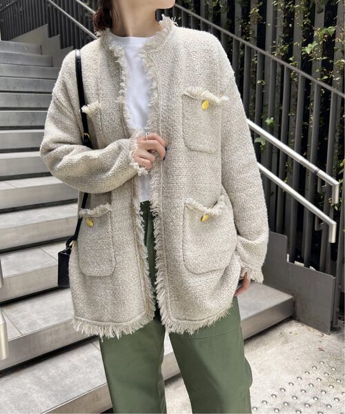 ≪WEB限定追加≫【ADAWAS /アダワス】ニットツイード4ポケットジャケット