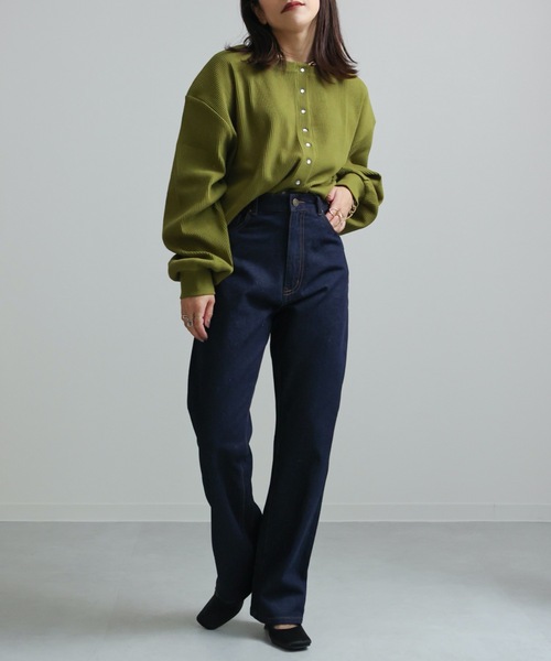 ap retro（アプレトロ）の「テレコカーディガン（カーディガン/ボレロ・レディース・ブラック/ブラウン/グリーン/アイボリー・FREE）」の16枚目の写真