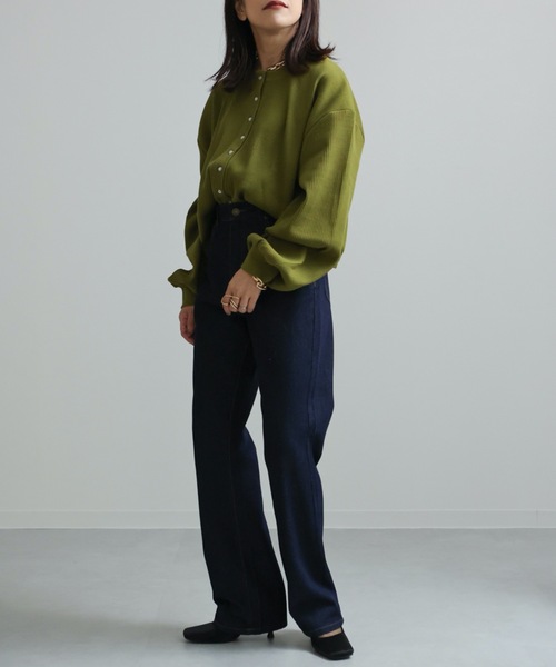 ap retro（アプレトロ）の「テレコカーディガン（カーディガン/ボレロ・レディース・ブラック/ブラウン/グリーン/アイボリー・FREE）」の19枚目の写真