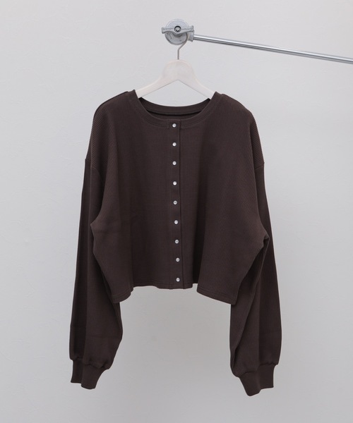ap retro（アプレトロ）の「テレコカーディガン（カーディガン/ボレロ・レディース・ブラック/ブラウン/グリーン/アイボリー・FREE）」の17枚目の写真