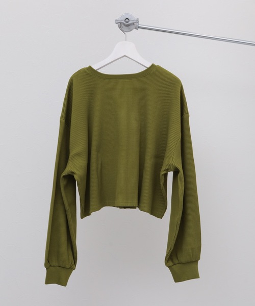 ap retro（アプレトロ）の「テレコカーディガン（カーディガン/ボレロ・レディース・ブラック/ブラウン/グリーン/アイボリー・FREE）」の7枚目の写真