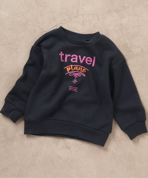 BREEZE（ブリーズ）の「【14色8柄_裏毛】バリエーショントレーナー（スウェット・キッズ・イエロー/ピンク/ネイビー/オレンジ/ブルー/ミント/ブラック/ブラウン/ライトグレー/ベージュ/ライム/オフホワイト/グリーン/パープル・100/110/120/130/140/150/90）」の9枚目の写真