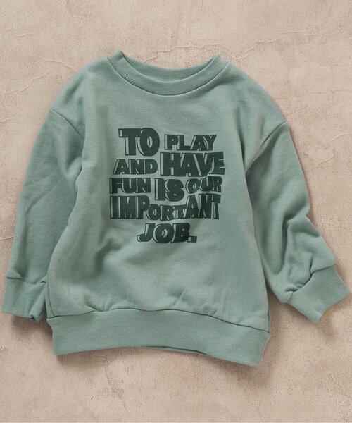 BREEZE（ブリーズ）の「【14色8柄_裏毛】バリエーショントレーナー（スウェット・キッズ・イエロー/ピンク/ネイビー/オレンジ/ブルー/ミント/ブラック/ブラウン/ライトグレー/ベージュ/ライム/オフホワイト/グリーン/パープル・100/110/120/130/140/150/90）」の8枚目の写真