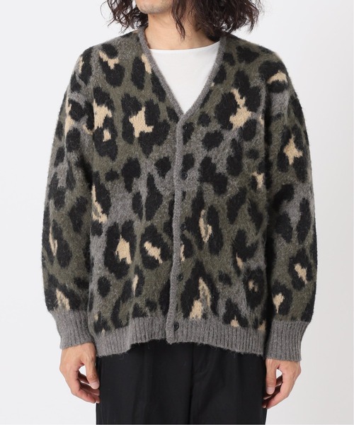 INHERIT(インヘリット)の「オーバーサイズ 総柄グランジカーディガン(カーディガン/ボレロ・メンズ・ブラック/グリーン/イエロー・MEDIUM/LARGE)」の8枚目の写真