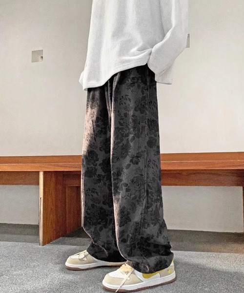 NOWLE(ノウル)の「【NOWLE】セミワイド ルーズシルエット 花柄 コーデュロイパンツ(その他パンツ・メンズ・ダークグレー/ベージュ・MEDIUM/LARGE/X-LARGE/XX-LARGE)」の7枚目の写真