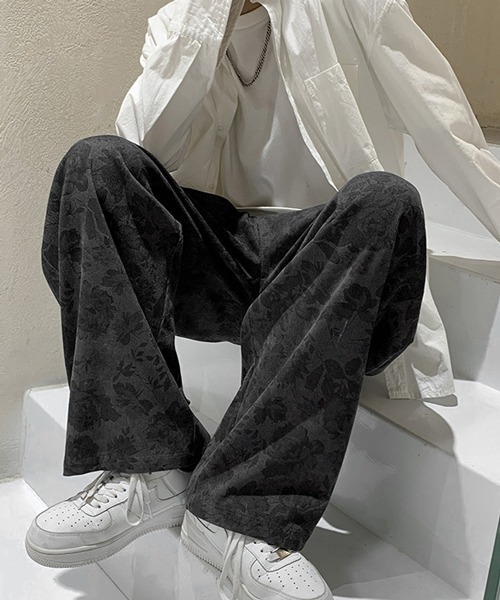 NOWLE(ノウル)の「【NOWLE】セミワイド ルーズシルエット 花柄 コーデュロイパンツ(その他パンツ・メンズ・ダークグレー/ベージュ・MEDIUM/LARGE/X-LARGE/XX-LARGE)」の12枚目の写真