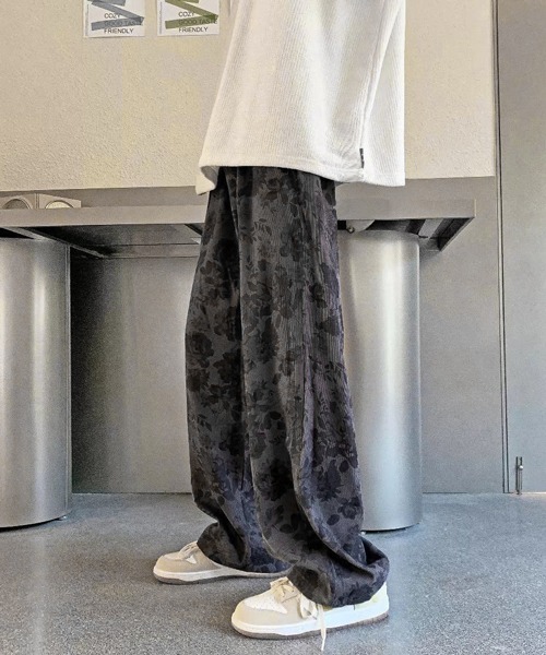 NOWLE(ノウル)の「【NOWLE】セミワイド ルーズシルエット 花柄 コーデュロイパンツ(その他パンツ・メンズ・ダークグレー/ベージュ・MEDIUM/LARGE/X-LARGE/XX-LARGE)」の14枚目の写真