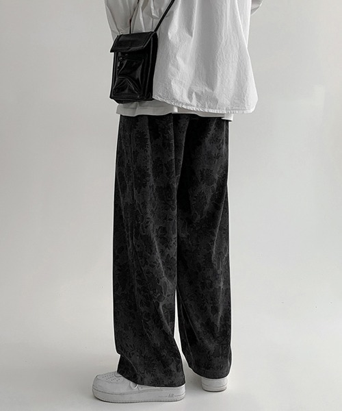 NOWLE(ノウル)の「【NOWLE】セミワイド ルーズシルエット 花柄 コーデュロイパンツ(その他パンツ・メンズ・ダークグレー/ベージュ・MEDIUM/LARGE/X-LARGE/XX-LARGE)」の5枚目の写真