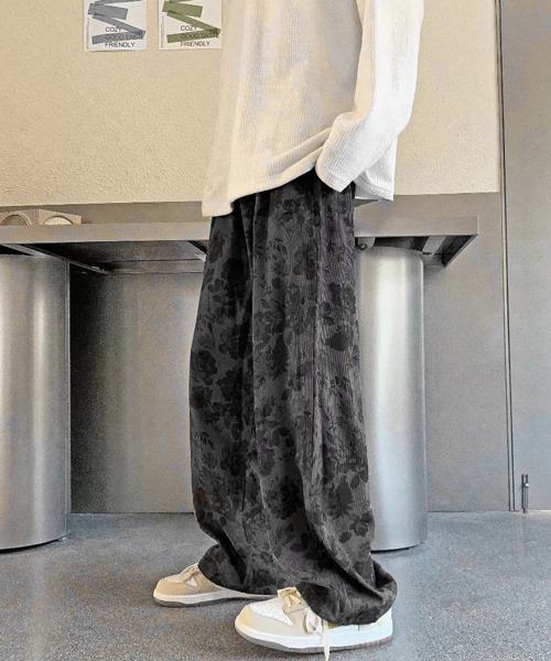 NOWLE(ノウル)の「【NOWLE】セミワイド ルーズシルエット 花柄 コーデュロイパンツ(その他パンツ・メンズ・ダークグレー/ベージュ・MEDIUM/LARGE/X-LARGE/XX-LARGE)」の9枚目の写真