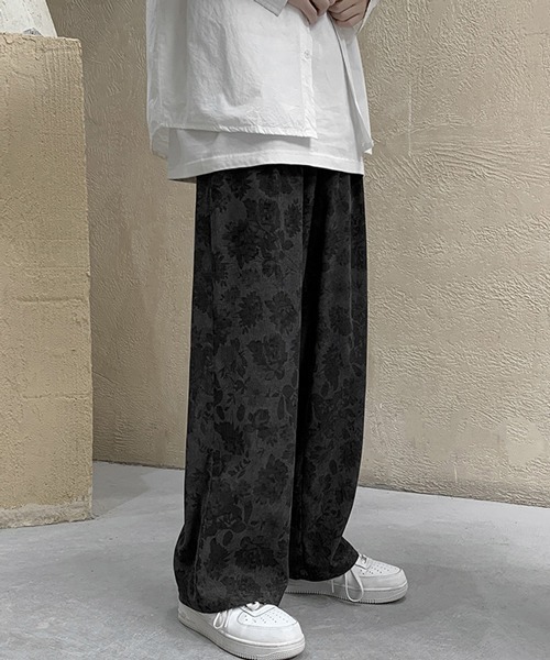 NOWLE(ノウル)の「【NOWLE】セミワイド ルーズシルエット 花柄 コーデュロイパンツ(その他パンツ・メンズ・ダークグレー/ベージュ・MEDIUM/LARGE/X-LARGE/XX-LARGE)」の8枚目の写真