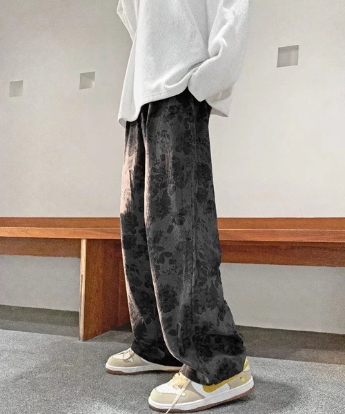 NOWLE(ノウル)の「【NOWLE】セミワイド ルーズシルエット 花柄 コーデュロイパンツ(その他パンツ・メンズ・ダークグレー/ベージュ・MEDIUM/LARGE/X-LARGE/XX-LARGE)」の13枚目の写真