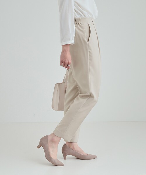 SHOO・LA・RUE（シューラルー）の「◆【S－5L／洗える】ダブルクロス テーパードパンツ（その他パンツ・レディース・ブラック系2/ベージュ系その他6・01/05/06/04/07/02/03）」の4枚目の写真