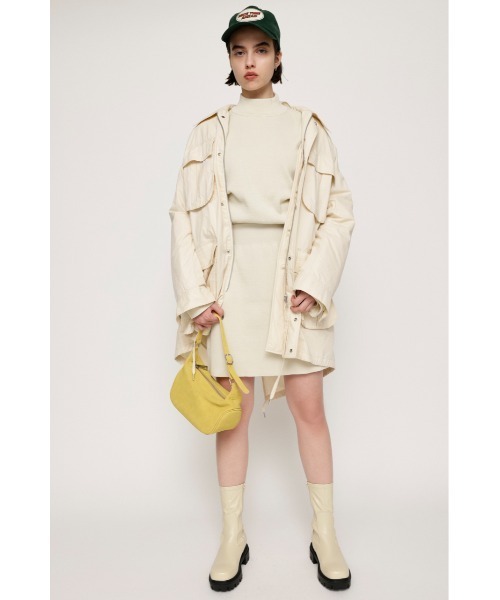 SLY（スライ）の「WAIST RIB KNIT S/OP ウエストリブニット ショートワンピース ミニワンピース（ワンピース・レディース・アイボリー/ブラック/グレー・1/2）」の19枚目の写真