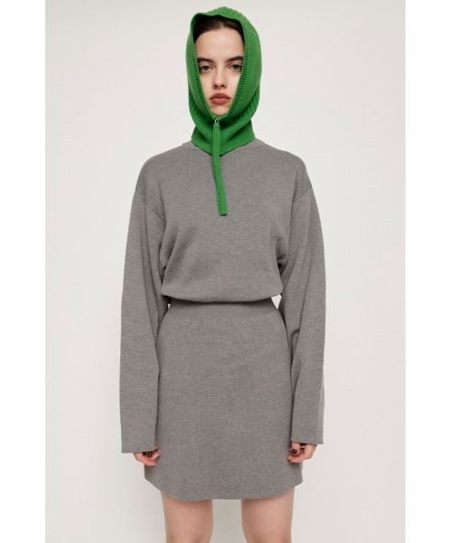 SLY（スライ）の「WAIST RIB KNIT S/OP ウエストリブニット ショートワンピース ミニワンピース（ワンピース・レディース・アイボリー/ブラック/グレー・1/2）」の10枚目の写真