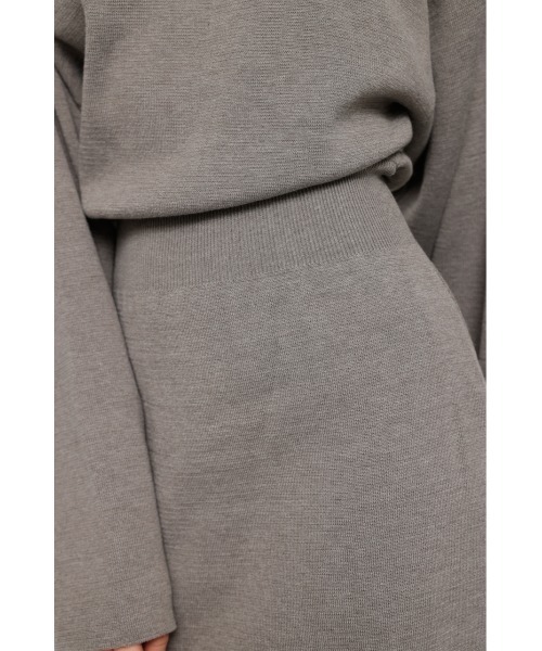 SLY（スライ）の「WAIST RIB KNIT S/OP ウエストリブニット ショートワンピース ミニワンピース（ワンピース・レディース・アイボリー/ブラック/グレー・1/2）」の17枚目の写真