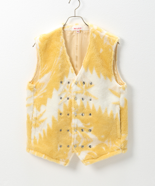 ジャケット・アウター MASU JACQUARD NATIVE FLEECE SNAP VEST 44 MASU / エムエーエスユー】 JACQUARD NATIVE FLEECE SNAP VEST 【公式
