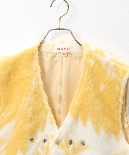 MASU / エムエーエスユー】 JACQUARD NATIVE FLEECE SNAP VEST 【公式