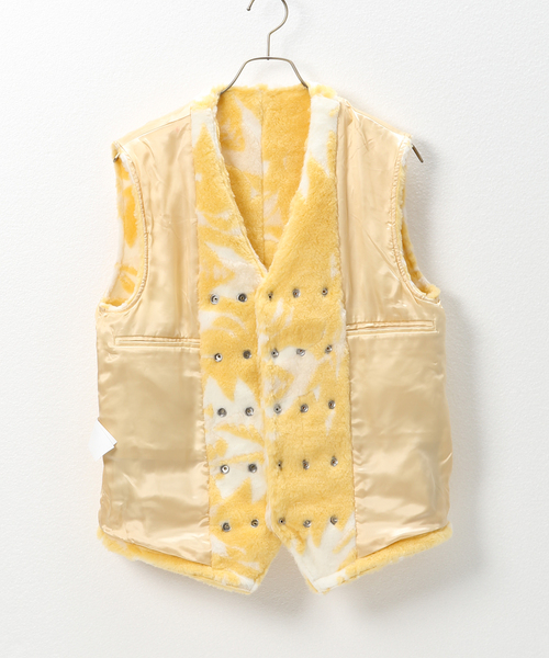 ジャケット・アウター MASU JACQUARD NATIVE FLEECE SNAP VEST 44 MASU JACQUARD NATIVE FLEECE SNAP VEST 44
