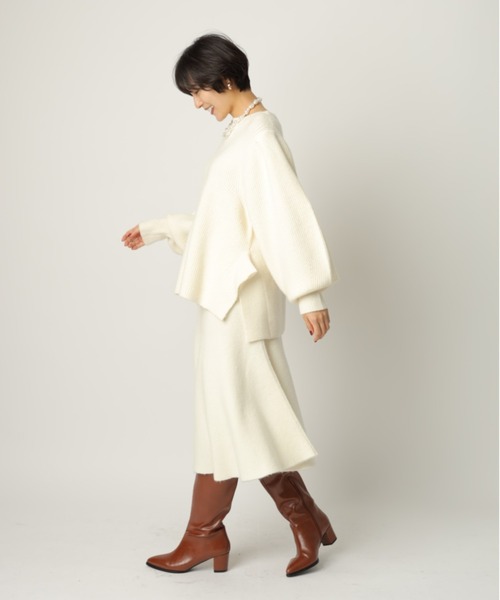 CADUNE（カデュネ）の「パール付きニット（ニット/セーター・レディース・チャコールグレー/ブラック/ホワイト・38）」の22枚目の写真