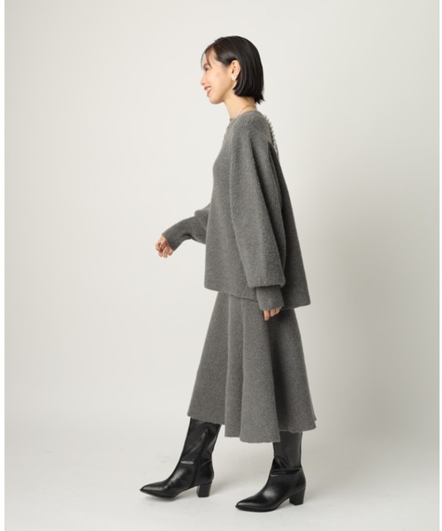 CADUNE（カデュネ）の「パール付きニット（ニット/セーター・レディース・チャコールグレー/ブラック/ホワイト・38）」の18枚目の写真