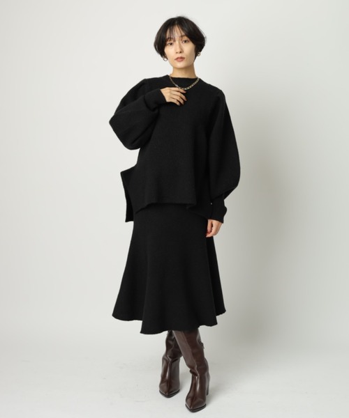 CADUNE（カデュネ）の「パール付きニット（ニット/セーター・レディース・チャコールグレー/ブラック/ホワイト・38）」の13枚目の写真