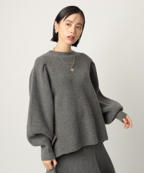 CADUNE（カデュネ）の「パール付きニット（ニット/セーター・レディース・チャコールグレー/ブラック/ホワイト・38）」の6枚目の写真