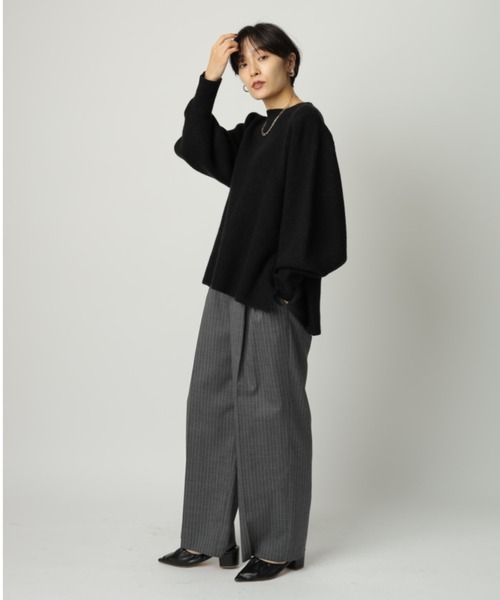 CADUNE（カデュネ）の「パール付きニット（ニット/セーター・レディース・チャコールグレー/ブラック/ホワイト・38）」の15枚目の写真