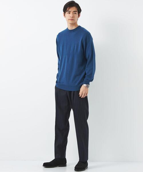 green label relaxing(グリーンレーベルリラクシング)の「Wミルドチョークストライプ 2プリーツ スラックス -ストレッチ-(スラックス・メンズ・ネイビー・M/L/S/XL)」の12枚目の写真