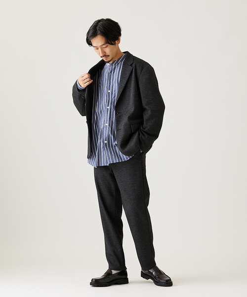 JOURNAL STANDARD（ジャーナルスタンダード）の「ウール ジャージー ジャケット（テーラードジャケット・メンズ・ブラック系その他/ブラウン/タン/ネイビー・SMALL/MEDIUM/LARGE）」の5枚目の写真