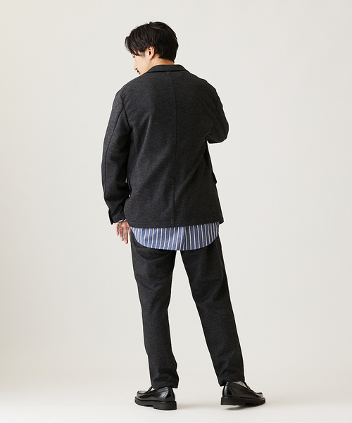 JOURNAL STANDARD（ジャーナルスタンダード）の「ウール ジャージー ジャケット（テーラードジャケット・メンズ・ブラック系その他/ブラウン/タン/ネイビー・SMALL/MEDIUM/LARGE）」の7枚目の写真