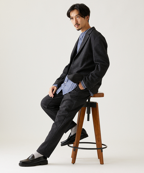 JOURNAL STANDARD（ジャーナルスタンダード）の「ウール ジャージー ジャケット（テーラードジャケット・メンズ・ブラック系その他/ブラウン/タン/ネイビー・SMALL/MEDIUM/LARGE）」の8枚目の写真