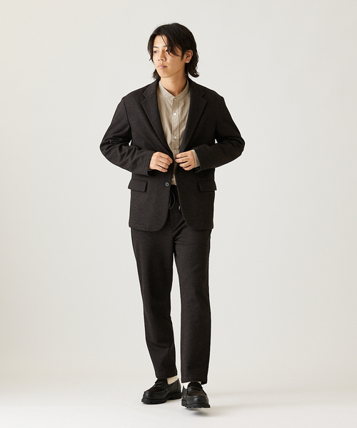 JOURNAL STANDARD（ジャーナルスタンダード）の「ウール ジャージー ジャケット（テーラードジャケット・メンズ・ブラック系その他/ブラウン/タン/ネイビー・SMALL/MEDIUM/LARGE）」の11枚目の写真