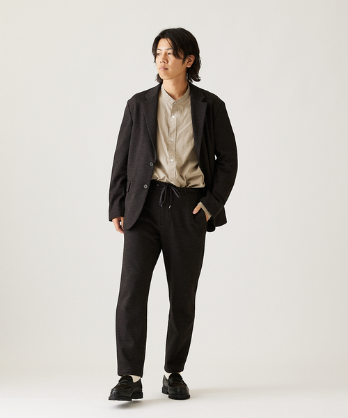 JOURNAL STANDARD（ジャーナルスタンダード）の「ウール ジャージー ジャケット（テーラードジャケット・メンズ・ブラック系その他/ブラウン/タン/ネイビー・SMALL/MEDIUM/LARGE）」の12枚目の写真